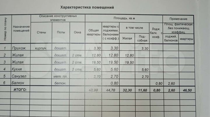 2-к. квартира, 46,5 м², 2/4 эт.