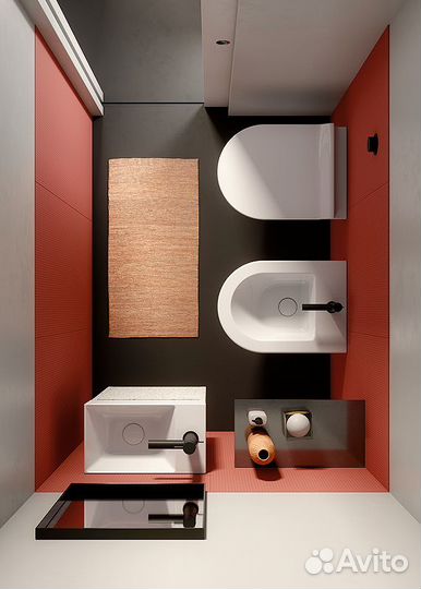 Биде GSI Kube X 9464111 подвесное Белое