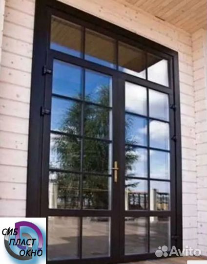 Входная группа пвх венге с раскладкой из шпрос