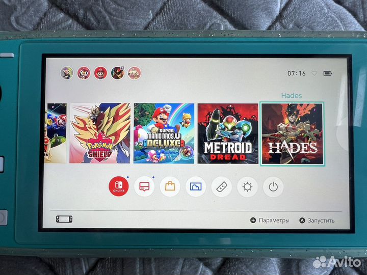 Nintendo switch lite с 9 играми