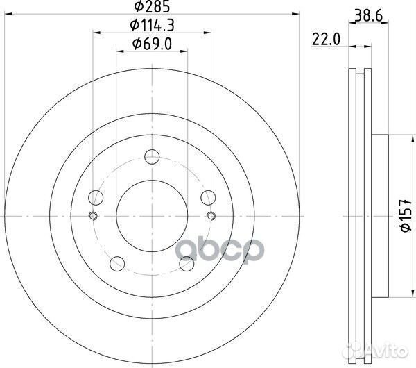 Диск тормозной перед ND3008K ND3008K nisshinbo