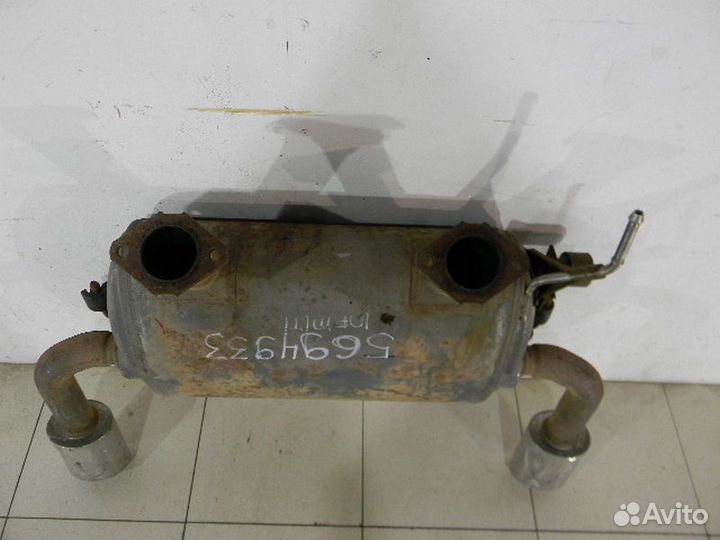 Задняя банка глушителя