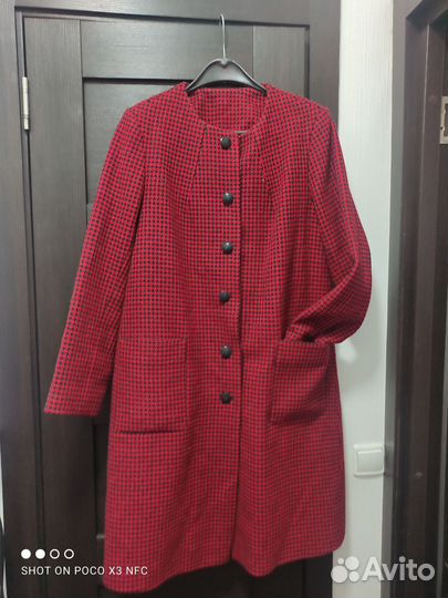 Пальто женское демисезонное 50 52 шерстяное