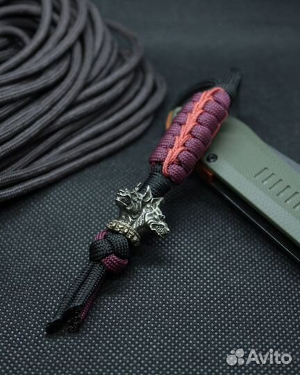 Темляк для ножа с бусиной 