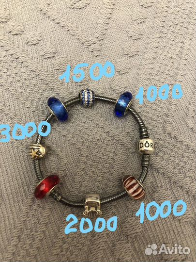 Браслет, шармы Pandora, оригинал