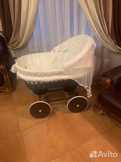 Детская Люлька колыбель плетенная, детская кровать