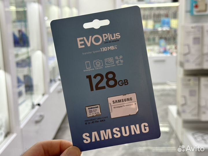 Оригинальная флеш карта Samsung microsd 128Gb Evo