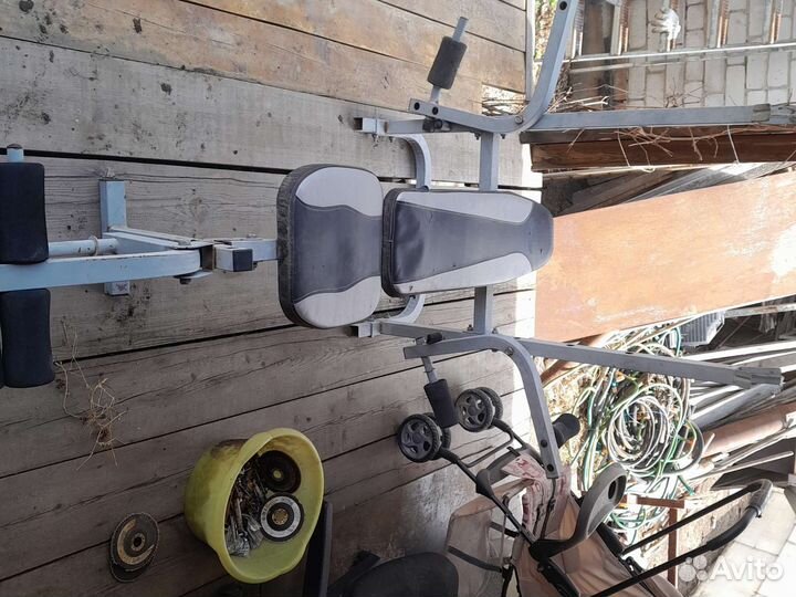 Тренажёр для пресса и штанги