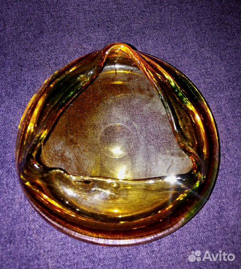 Пепельница из чешского стекла