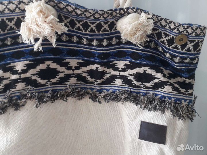 Летняя этно-сумка, пляжная, орг.хлопок, Индия