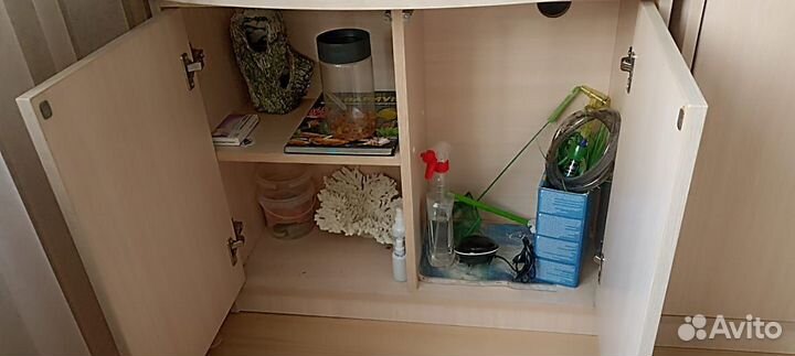 Аквариум- панорама с тумбой на 100л