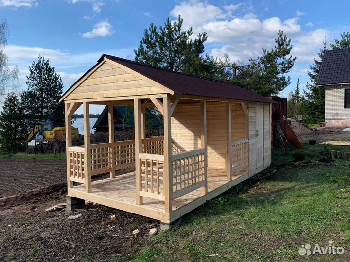 Беседка с хозблоком