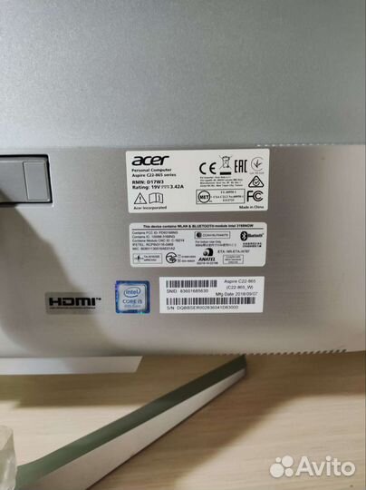 Моноблок acer C22-865