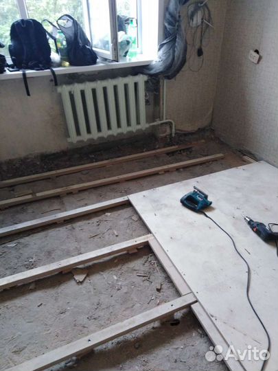 Полы фанерные укладка ламината ленолиум