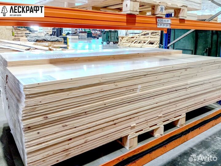 Мебельный щит 18*600*4000 мм сорт C, сращенный