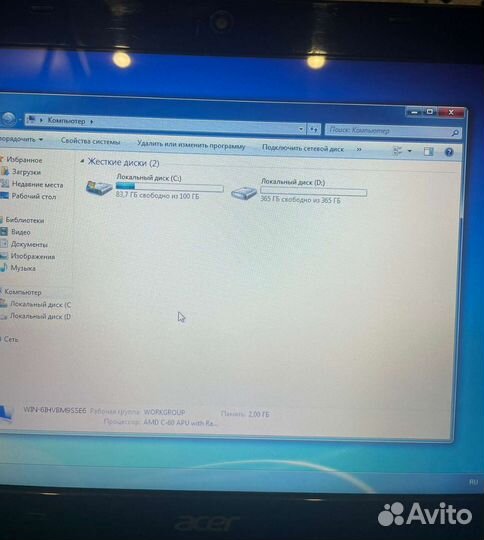 Нетбук Acer aspire one 725