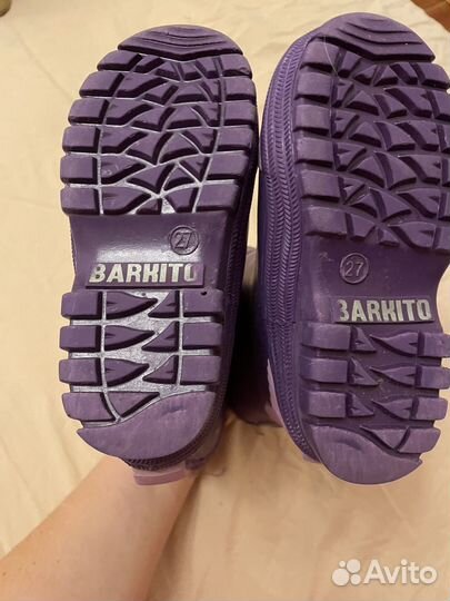 Резиновые сапоги для девочки 27