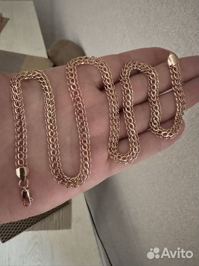 Новая золотая цепь 585 пробы