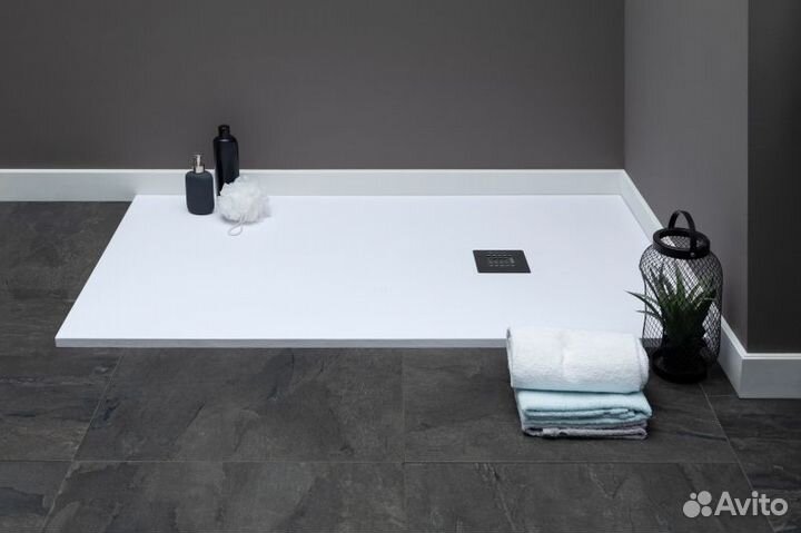 Душевой поддон из искусственного камня Aquanet Pleasure 120x90 256323 с антискользящим покрытием