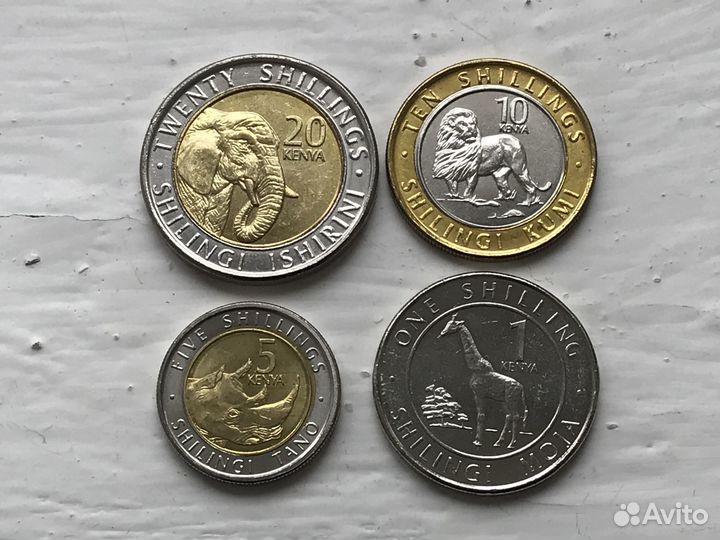 Набор монет о-ва Кука, Кении,2018 и Тонга,2015