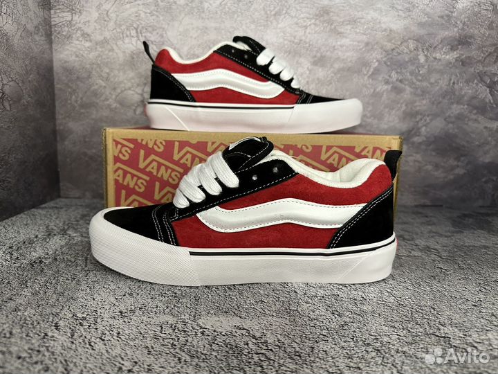 Кеды Vans Knu Skool 'Black Red'