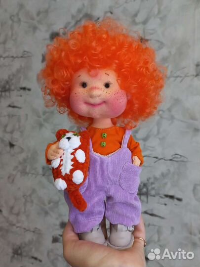 Текстильная интерьерная кукла ручной работы