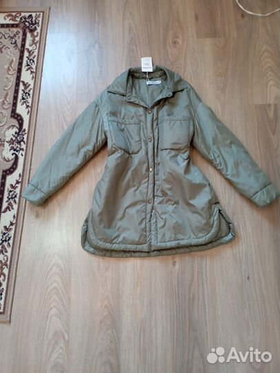 Куртка демисезонная женская 44 46 зеленая