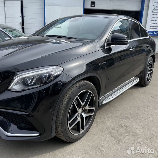 Пороги алюминиевые для Mercedes GLE C292