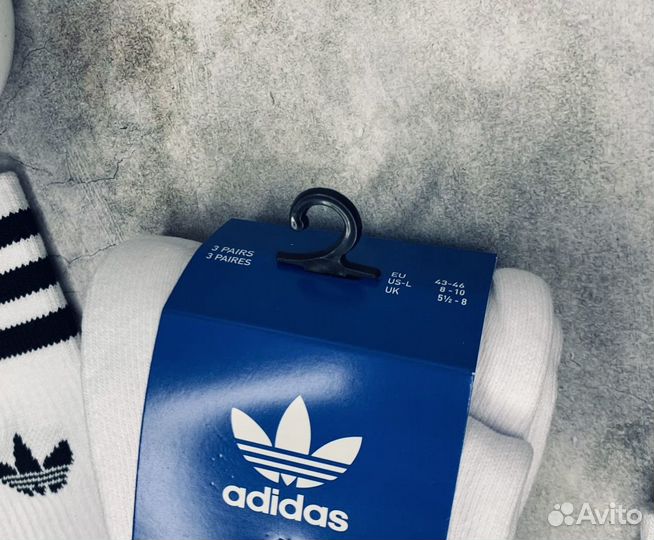 Носки Adidas Solid белые оригинал