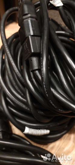 Удлинитель питания IEC C13 - C14 3x1mm 3м