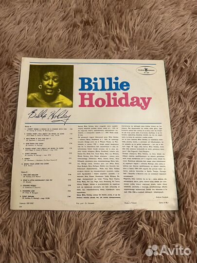 Винил Billie Holiday SX 1269