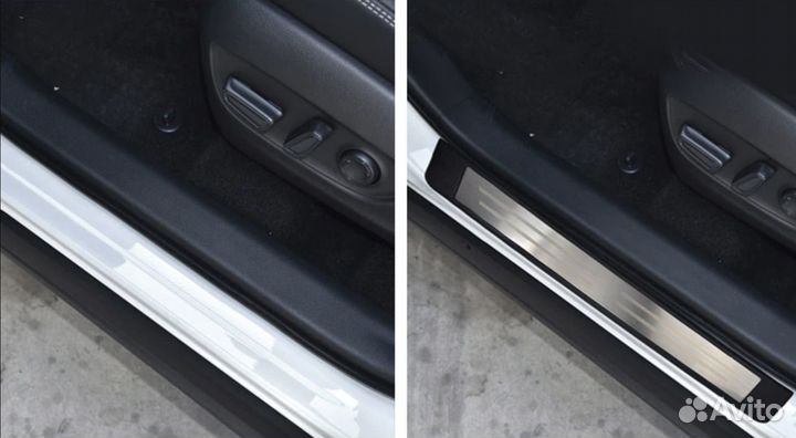 Накладки на пороги Skoda Octavia A7 / Шкода Октавия А7 2015-2021 г.в