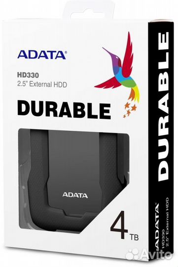 Внешний жёсткий диск (HDD) A-data AHD330-4TU31-CBK