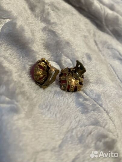 Серги-клипсы винтажные