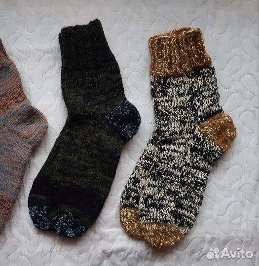 Новые носки вязаные мужские, ручная работа