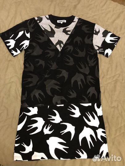 McQ Swallow платье-футболка с принтом