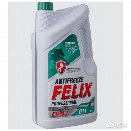 Антифриз felix carbox G-12+ (40) красный, зел 5кг