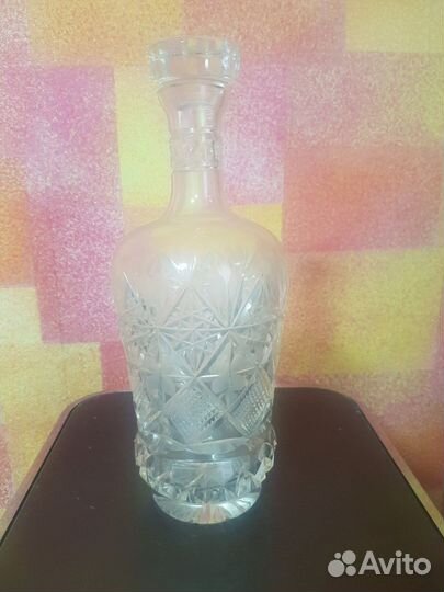 Хрусталь, графин с рюмками СССР