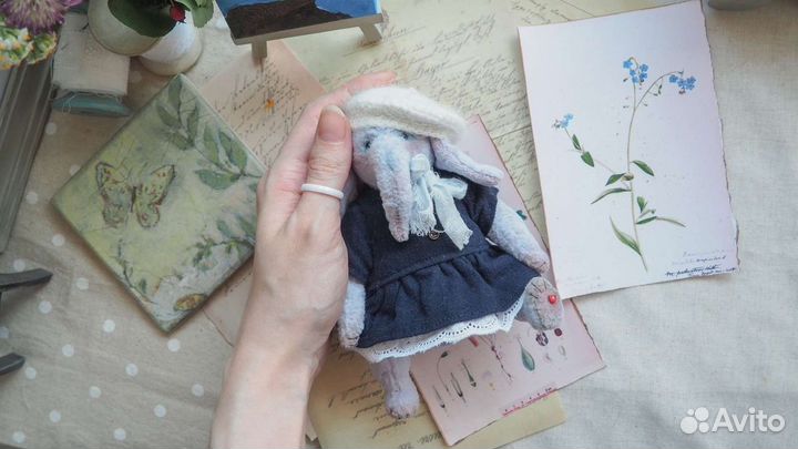 Тедди слон из винтажного плюша