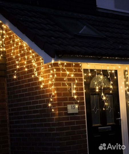 Гирлянда бахрома уличная 12 метров