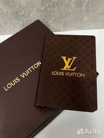 Подарочный набор:блокнот с термосом Louis Vuitton