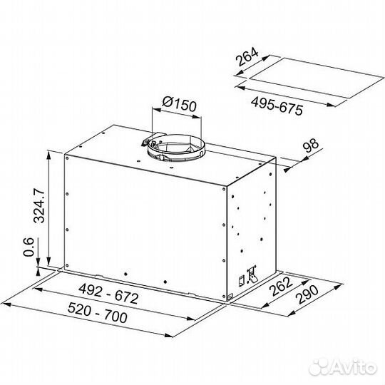 Вытяжка franke fbfe WH matt A70 белый (305.0665.367)