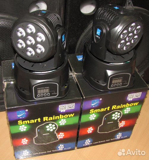 Головы Big Dipper 7х12W 2ш LED Светомузыка Mic DMX