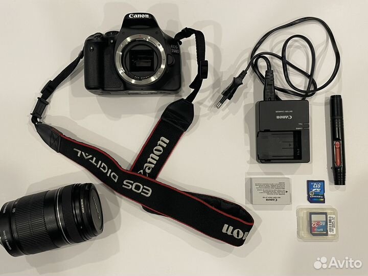 Фотоаппарат Canon EOS 550D+ объектив 18-135mm