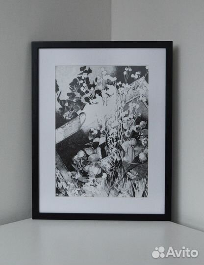 Интерьерная картина графика натюрморт