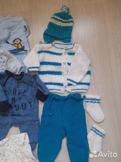 Детские вещи пакетом, 0-6 мес
