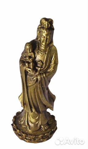 Гуань Инь с ребенком - Китайская Бронза ru*541