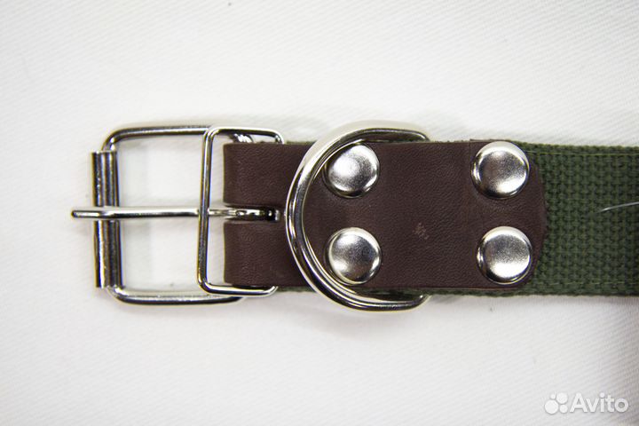 Ошейник брезентовый двуслойный 65 см, 35мм