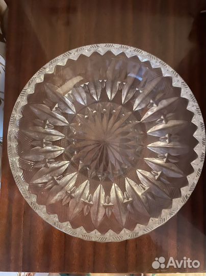 Ваза для фруктов СССР хрусталь