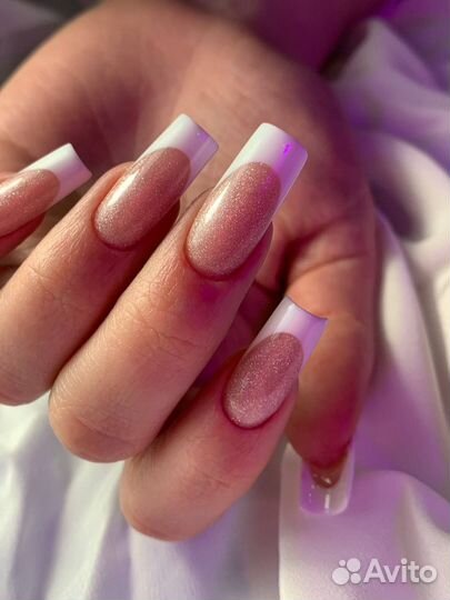 Маникюр, Наращивание ногтей, выкладной френч